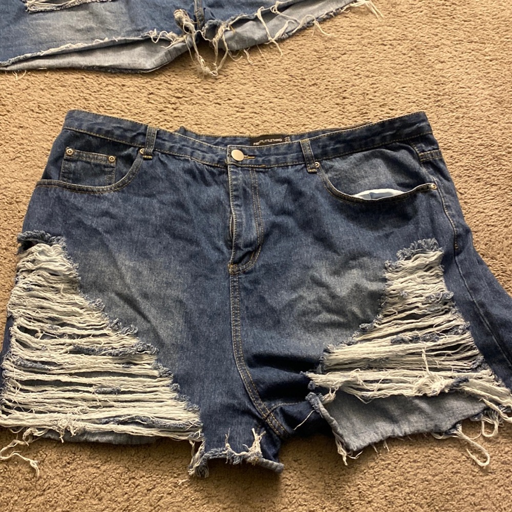 Distressed Jean shorts